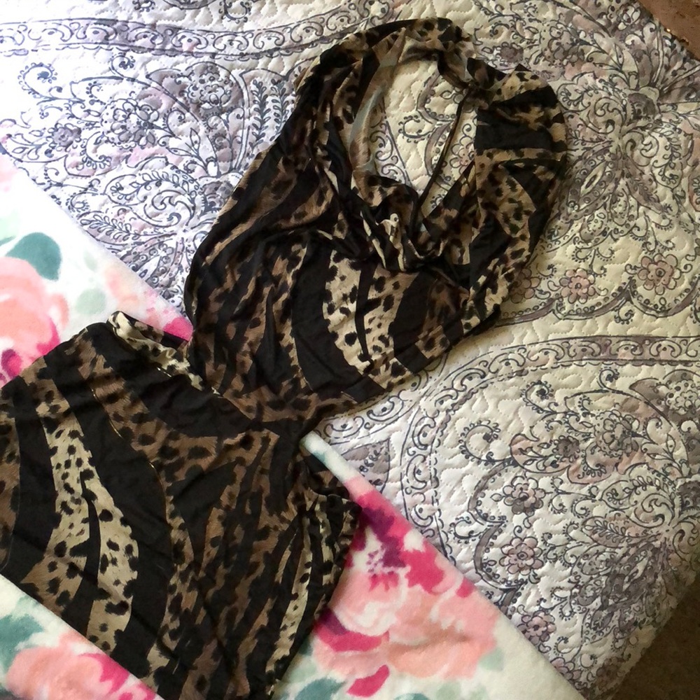 Leopard mini sexy dress